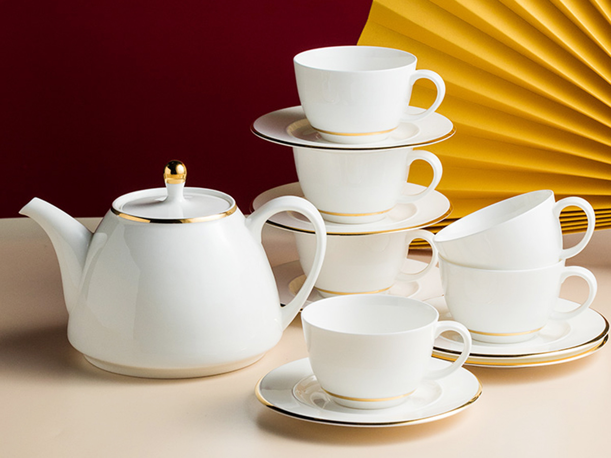 年會獎品——松發金絲玉器茶具